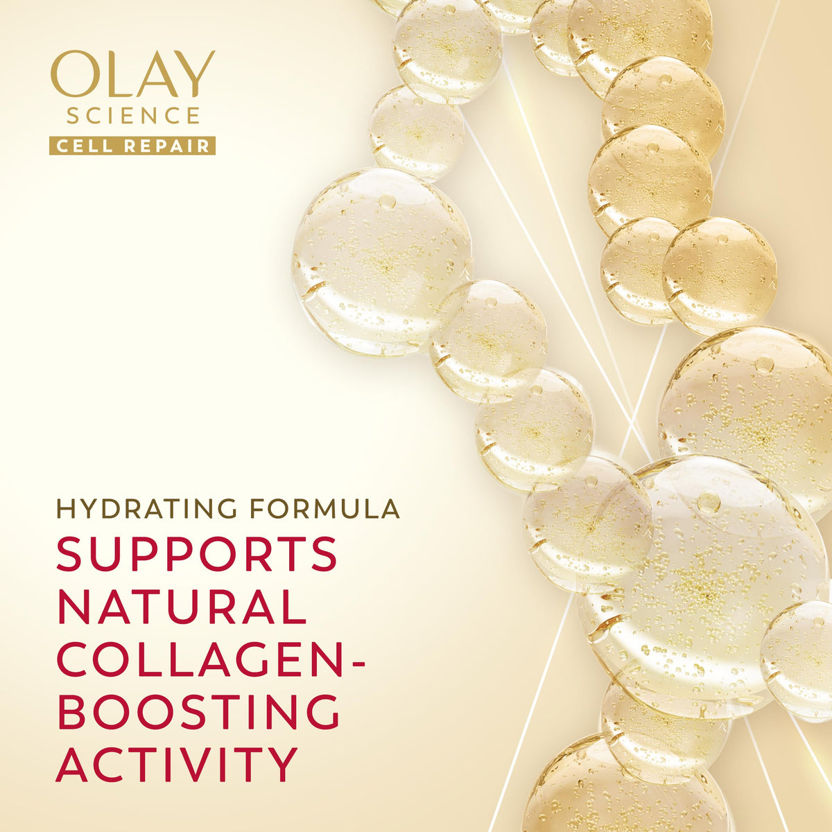 Olay Science cream applied in evening routine on bedside table benefit: nighttime nourishment