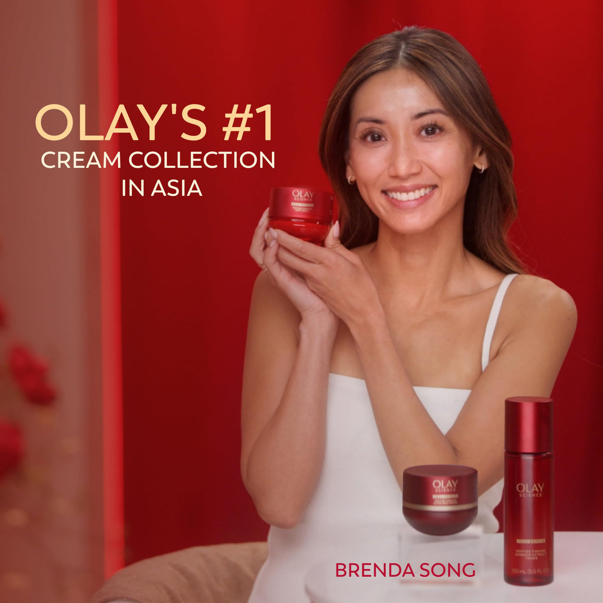 Olay Science back label with ingredients list highlighting peptide complex benefit