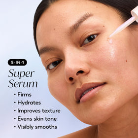 Olay serum and cream flatlay illustrating easy layering for routine