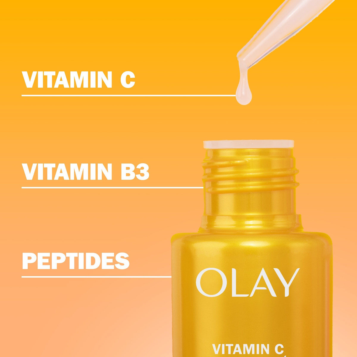 Olay serum applied under makeup illustrating smooth layering without pilling