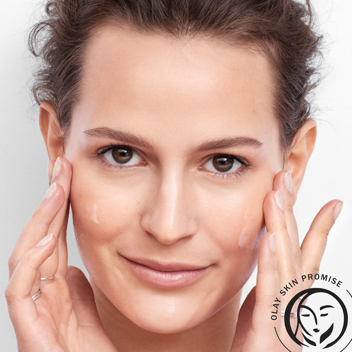 Olay serum in bathroom setting showing easy daily routine integration