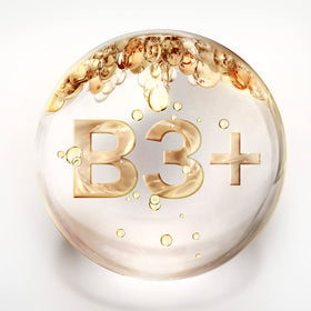 Olay label detail and pump highlighting ingredient transparency and quality
