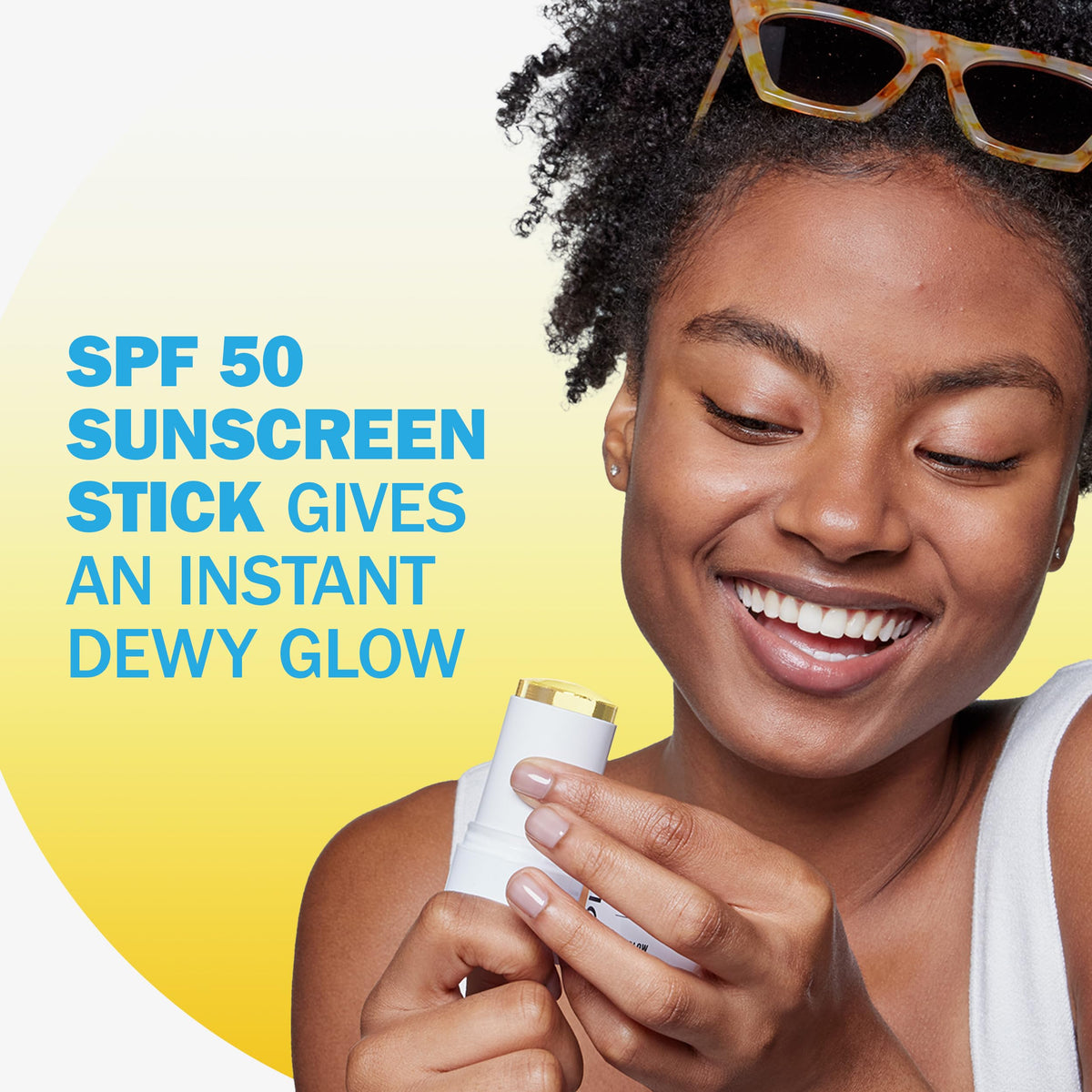 Olay twist-up stick detail demonstrating easy precise application for quick touch-ups