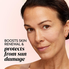 Olay sunscreen label highlighting SPF 30 protection for daily sun defense