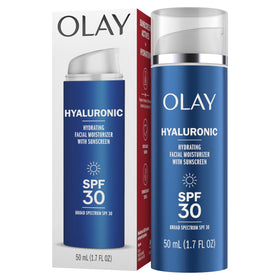 Olay spread on cheek to demonstrate even sunscreen coverage and comfort