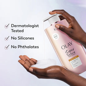 Olay close-up label detail showing active ingredient list