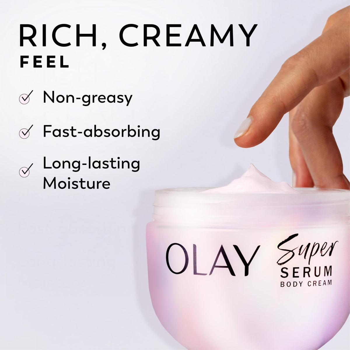 Olay bottle next to ruler showing 10 fl oz scale and travel-friendly size