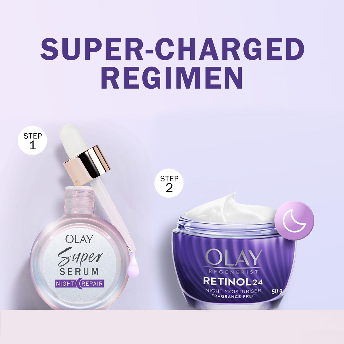 Olay ingredient label close-up highlighting transparent formulation benefit