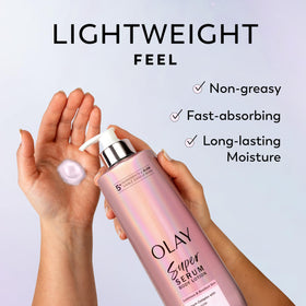 Olay lotion on bathroom vanity indicating daily routine convenience
