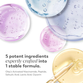 Olay pump dispensing serum for precise nightly application benefit