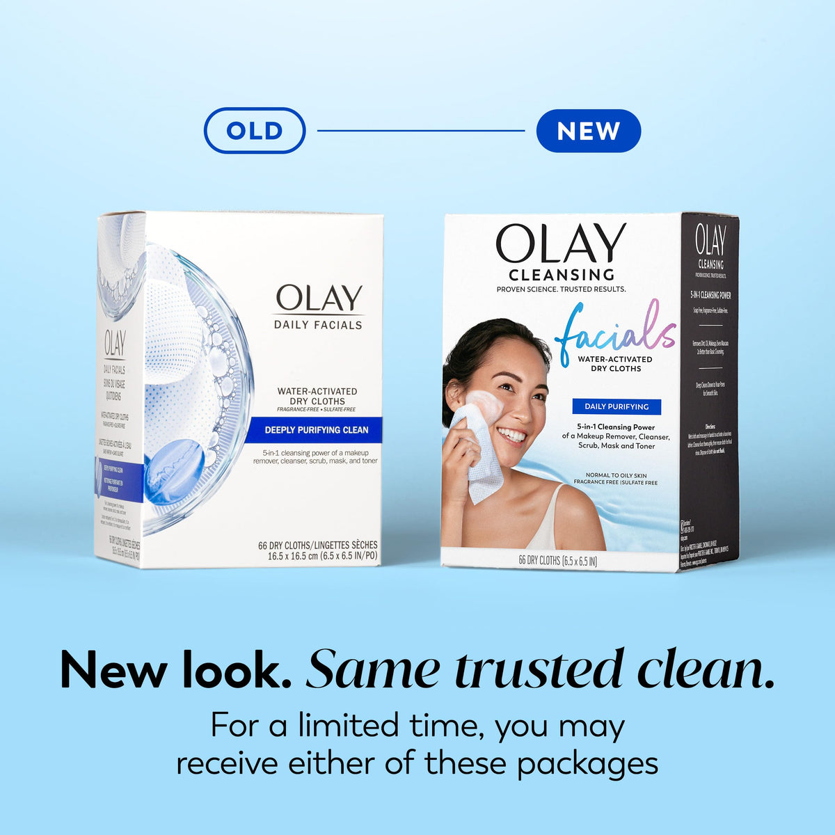 Olay close-up of textured cloth showing exfoliating nodes for deeper clean