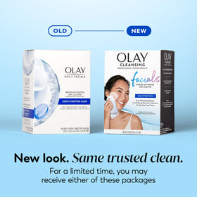 Olay close-up of textured cloth showing exfoliating nodes for deeper clean