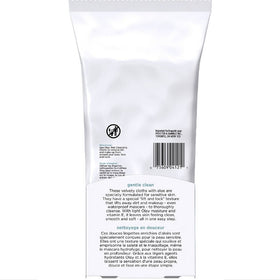 Olay texture close-up moisture showing wipe fabric, soothes and lifts dirt