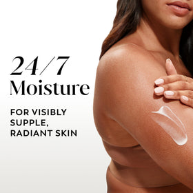 Olay lotion texture close-up highlighting rich serum finish