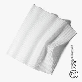 Olay closeup texture of cloth fibers revealing gentle exfoliation benefit