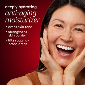 Olay cream texture close-up highlighting hydration and non-greasy feel