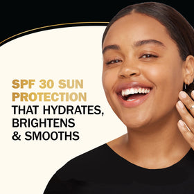 Cream texture of Olay Total Effects demonstrating hydrating, non-greasy finish benefit