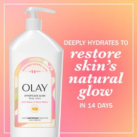 Olay creamy lotion texture swipe highlighting fast absorption and smooth feel