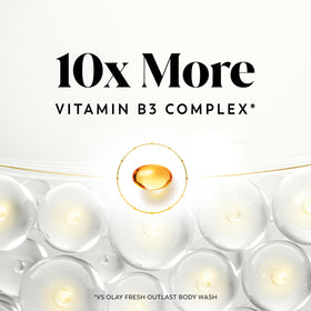 Olay texture drop of serum-like wash highlighting moisturizing, lightweight feel