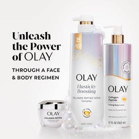 Olay texture on skin after rinse showing smooth hydrated finish