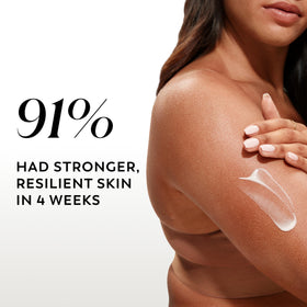 Olay lotion texture on skin showing smooth, non-greasy absorption