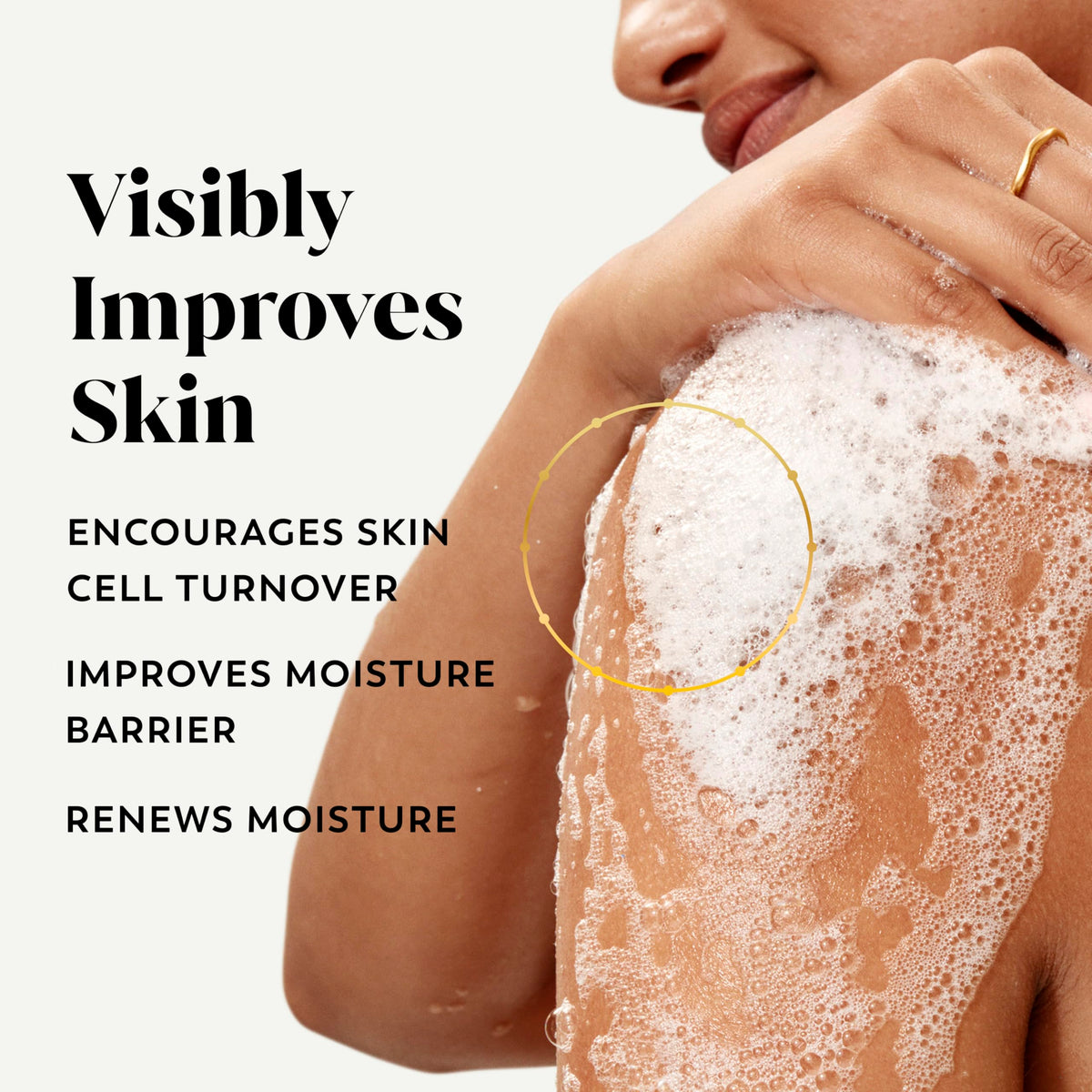 Olay back label close-up displaying ingredients and usage directions for clarity