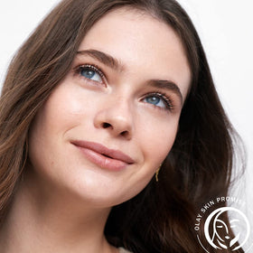 Olay toner in bathroom routine scene showing quick prep and clearer-looking skin