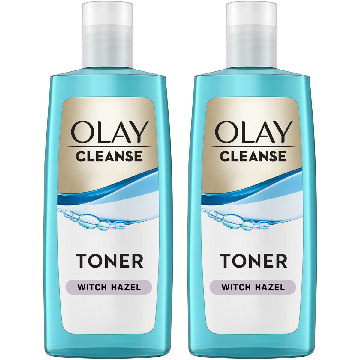 Olay front packaging of oil minimizing clean toner showing label and bottle benefit