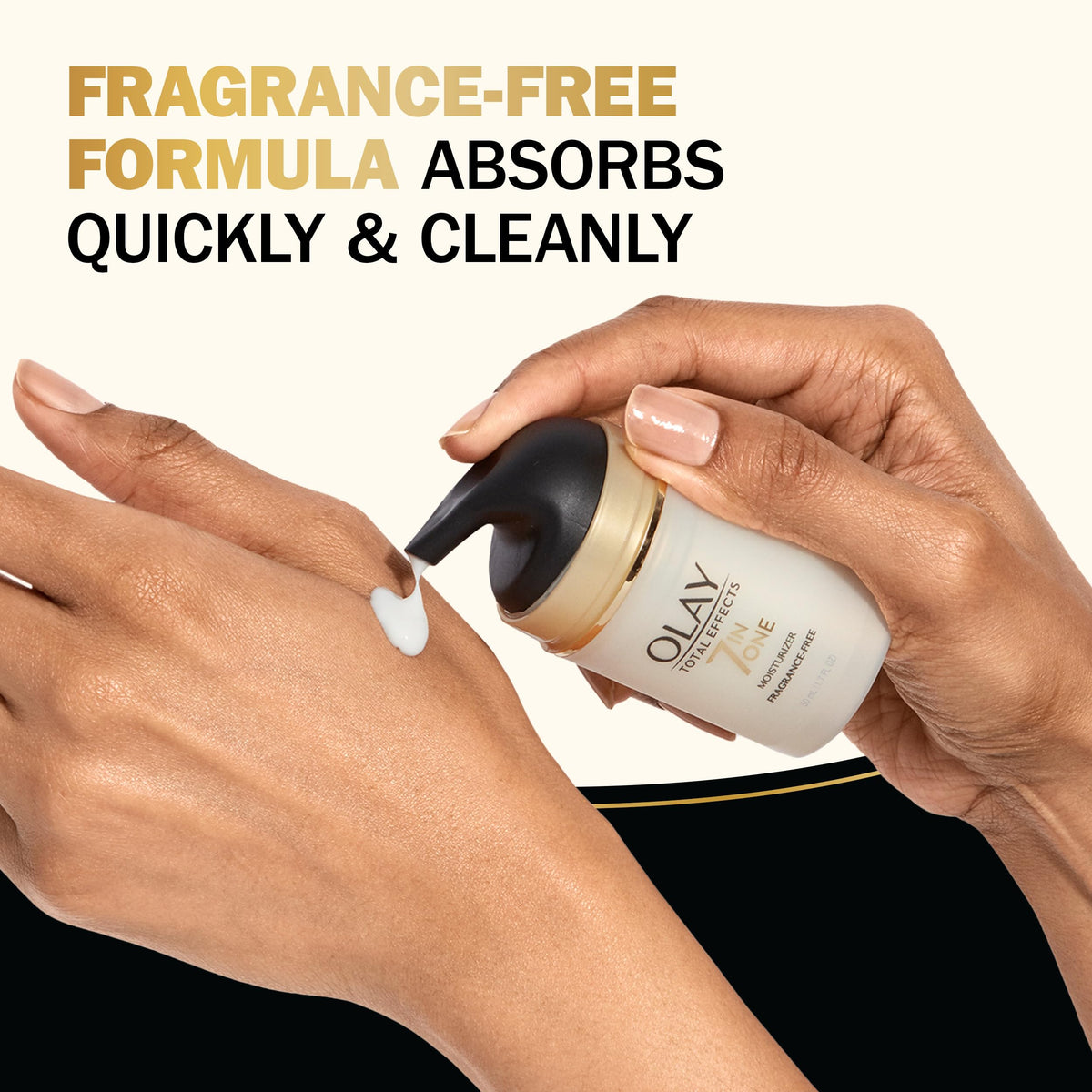 Olay 1.7 fl oz jar next to common items to show portable size benefit