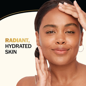 Olay product applied on hand demonstrating smooth application benefit