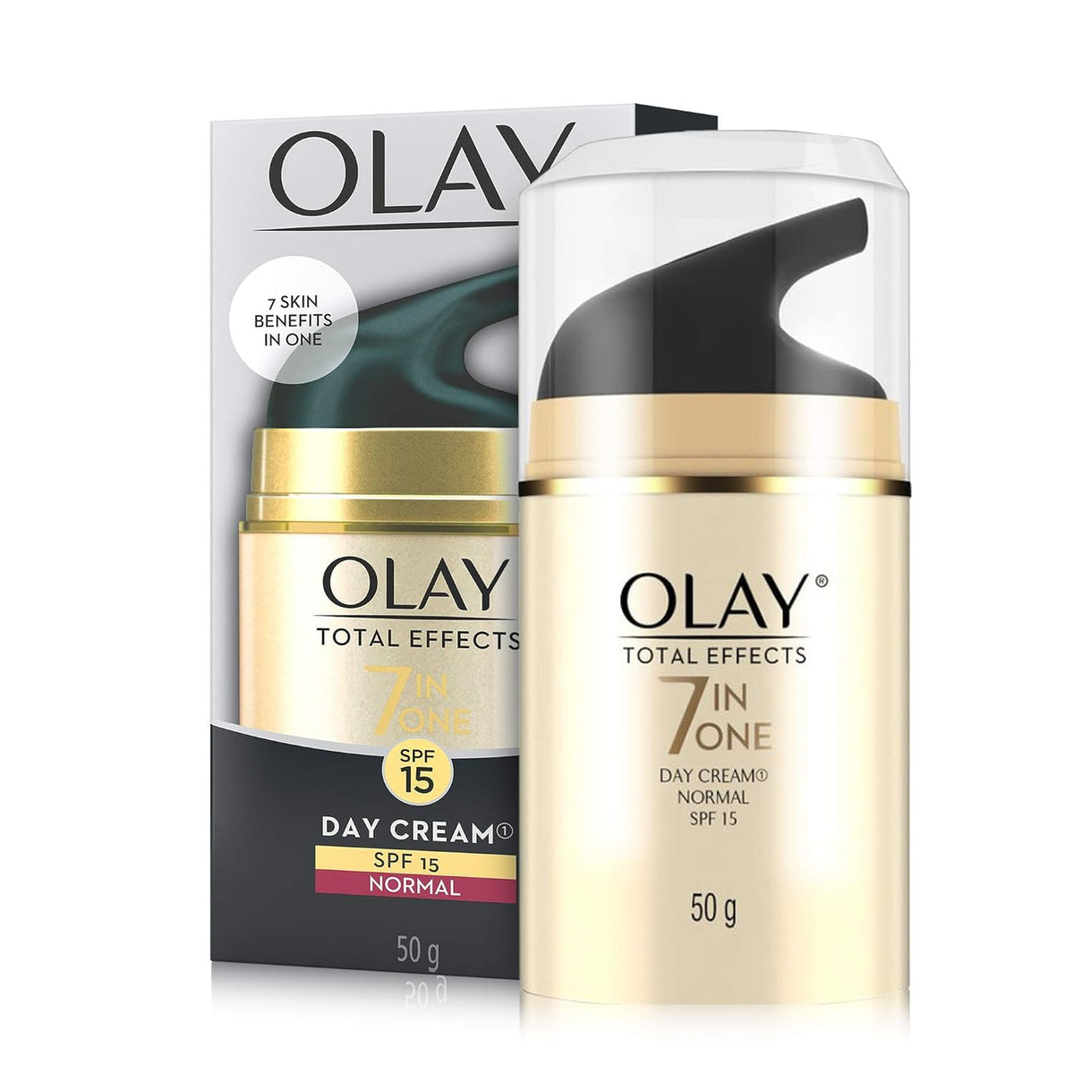 Olay back label close-up showing ingredient list and SPF details