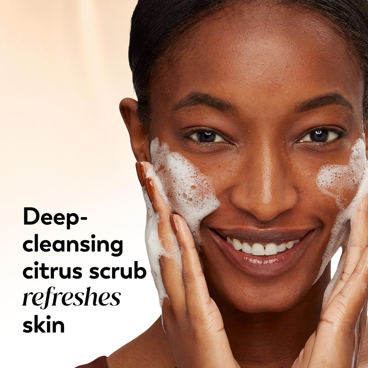 Olay total effects foamy lather on skin for gentle cleansing feel