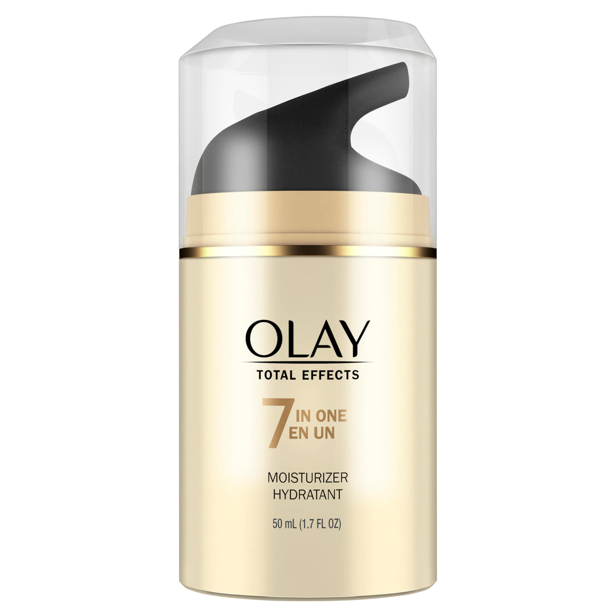Olay Total Effects ingredients label close-up, emphasizing vitamin-rich blend