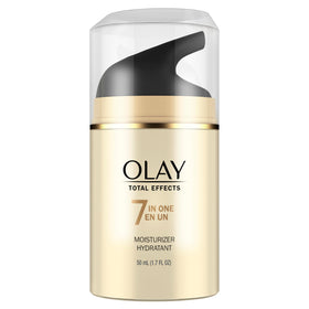 Olay Total Effects ingredients label close-up, emphasizing vitamin-rich blend