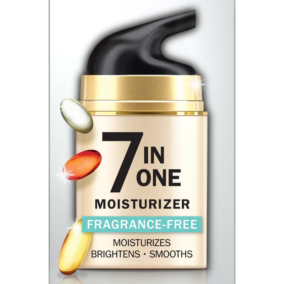Olay ingredient layout with vitamins illustrating antioxidant nourishment benefit