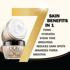 Olay Total Effects open jar showing cream texture for fast absorption benefit