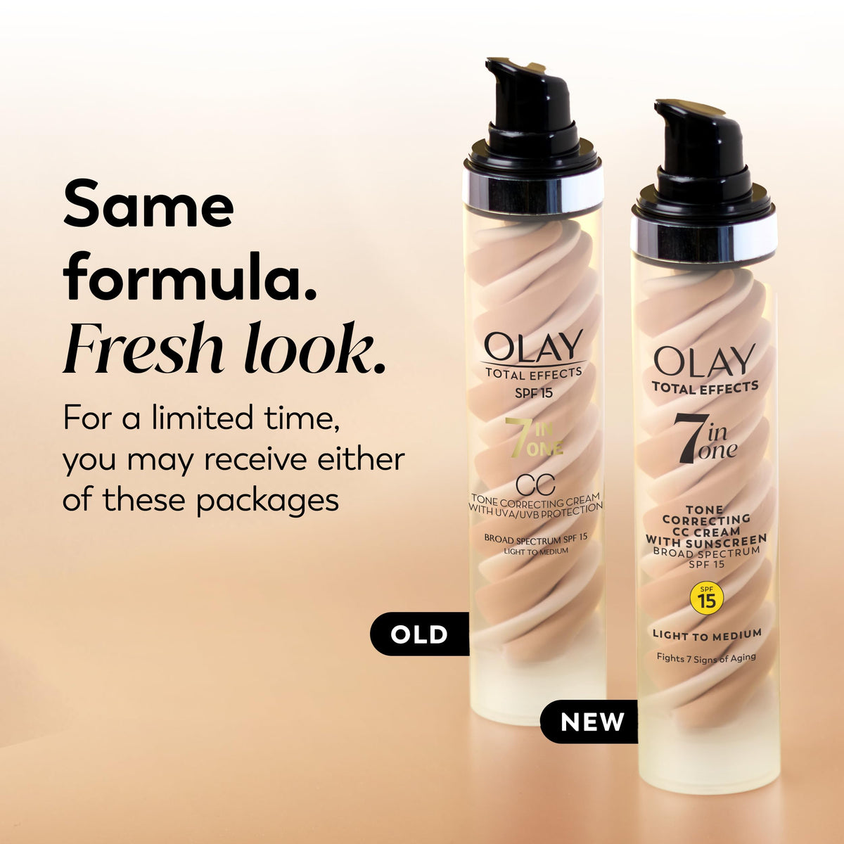 Olay Total Effects open cap with visible cream texture highlighting lightweight absorption