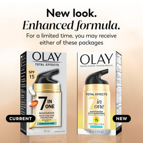 Olay Total Effects texture close-up displaying cream finish and quick absorption