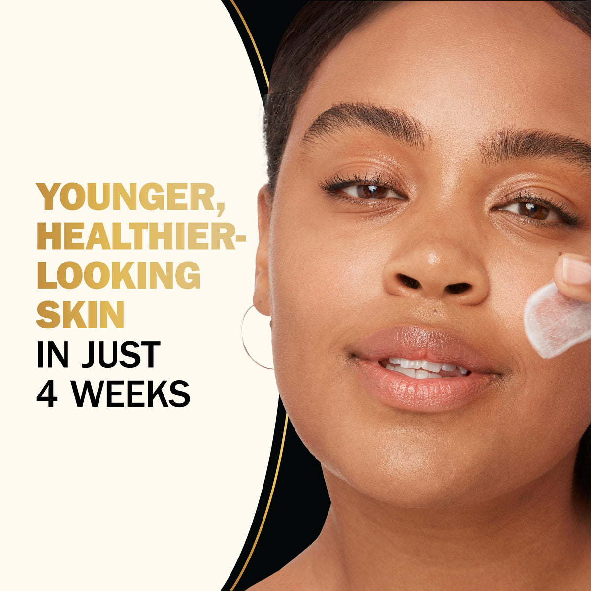Olay moisturizer being dispensed to show fast-absorbing, non-greasy benefit