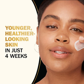 Olay moisturizer being dispensed to show fast-absorbing, non-greasy benefit