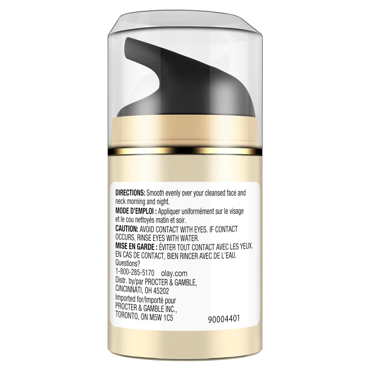 Olay moisturizer under foundation swatch showing makeup-friendly finish benefit