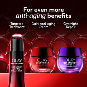 Olay triple collagen graphic showing peptide blend concept visually