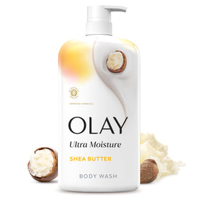 Olay bottle front view showing label and 29 fl oz size for easy selection