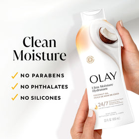 Olay in-shower lifestyle shot illustrating refreshing daily use benefit