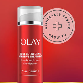 Olay applied to underarm area with deodorant to show layered daily use benefit