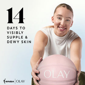 Olay in shower lifestyle scene conveying refreshing post‑game recovery