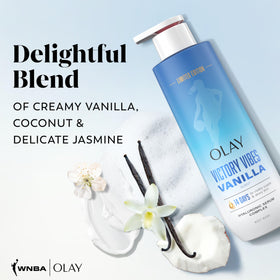 Olay body wash creamy serum texture lathering to hydrate skin