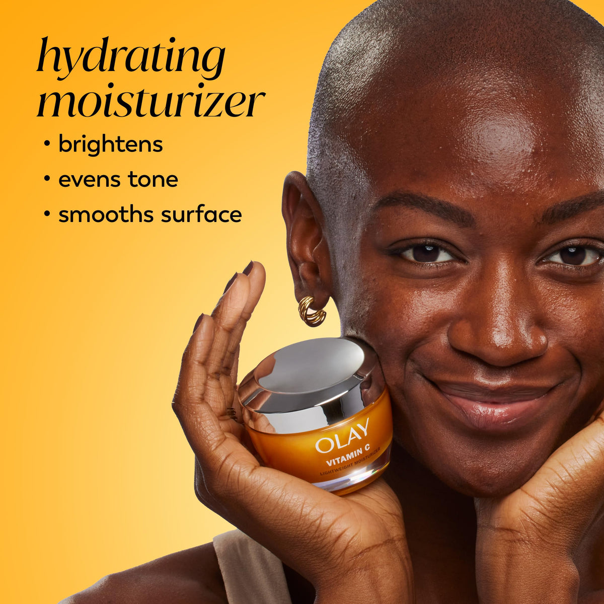 Olay cream texture scooped to show silky, hydrating finish