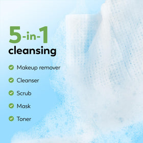 Olay wipe removing eye makeup demonstrating gentle, effective makeup removal