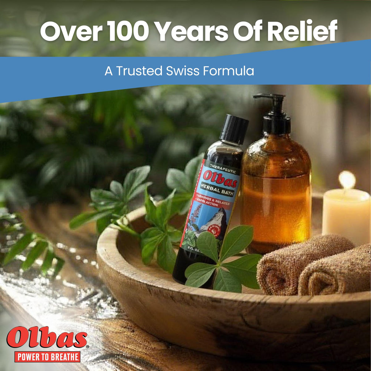 Arrangement of essential oils and botanicals used in Olbas formula